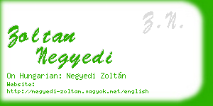 zoltan negyedi business card